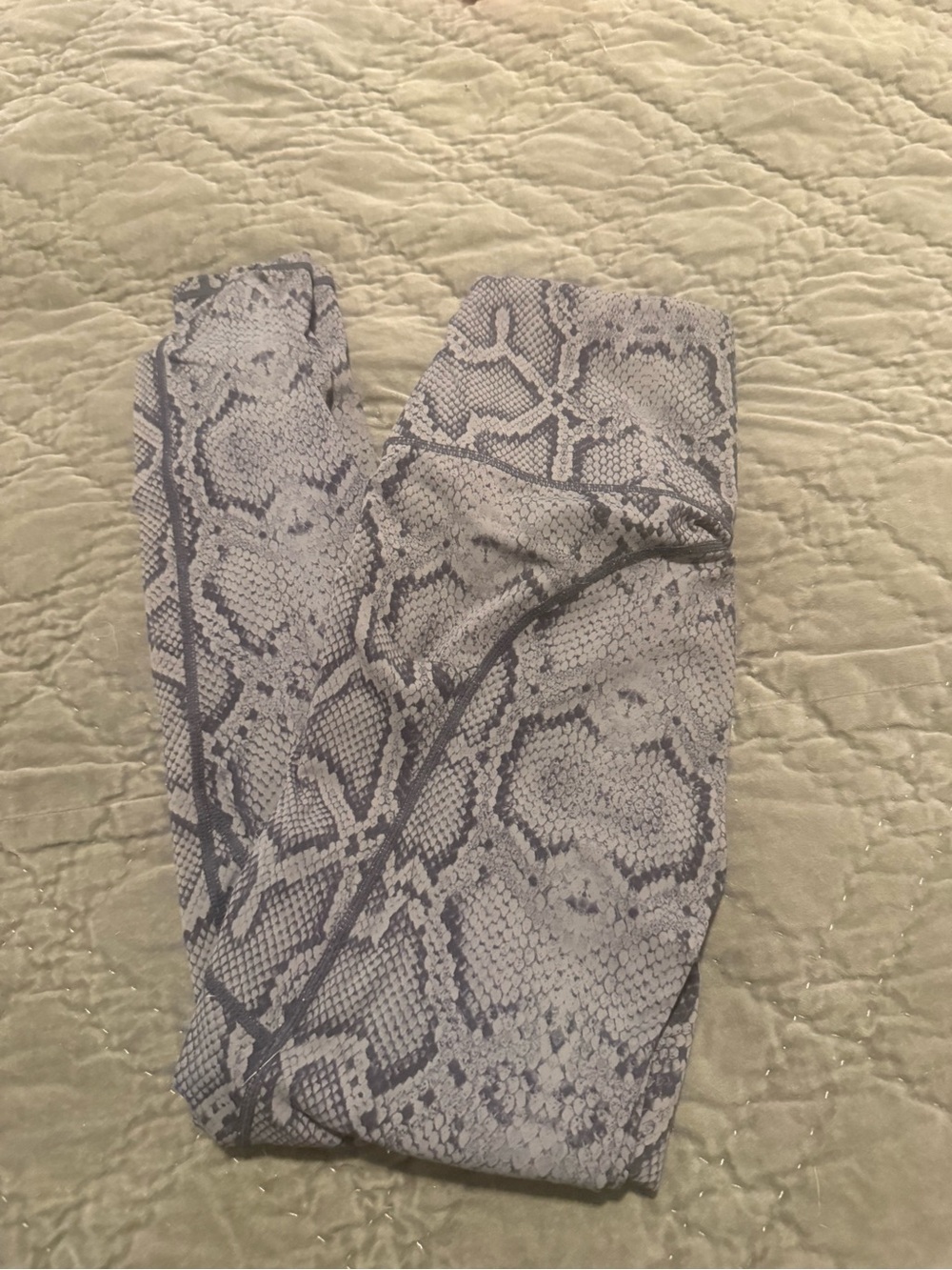 Varley Gray Snake Print Leggings
